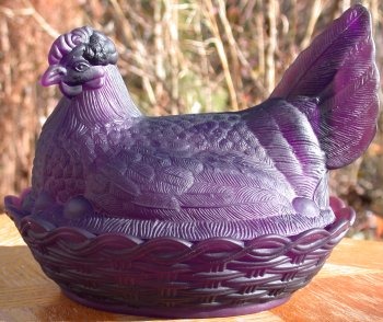 Hen on Nest 7 Inch