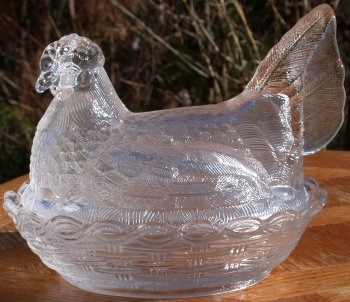 Hen on Nest 7 Inch