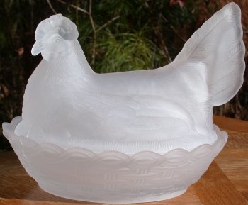 Hen on Nest 7 Inch