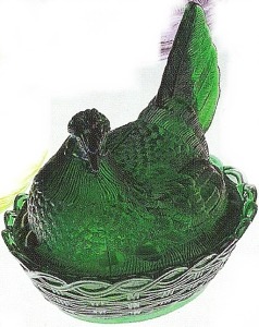 Hen on Nest 7 Inch