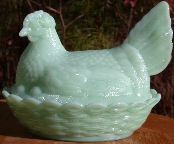 Hen on Nest 7 Inch