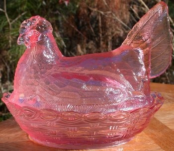 Hen on Nest 7 Inch