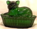 Cat on Basket 5 Inch