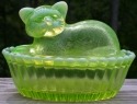 Cat on Basket 5 Inch