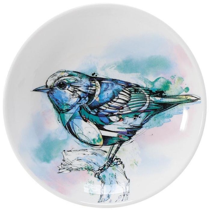 Abby Diamond 6011770 Set of 4 Blue Bird Appetizer Plates