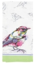 Abby Diamond 6010511 Set of 2 Magenta Bird Tea Towels