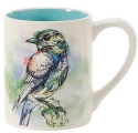 Abby Diamond 6011988 Set of 4 Teal Bird Mugs