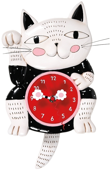 Allen Designs 6014456 Lucky Cat Clock