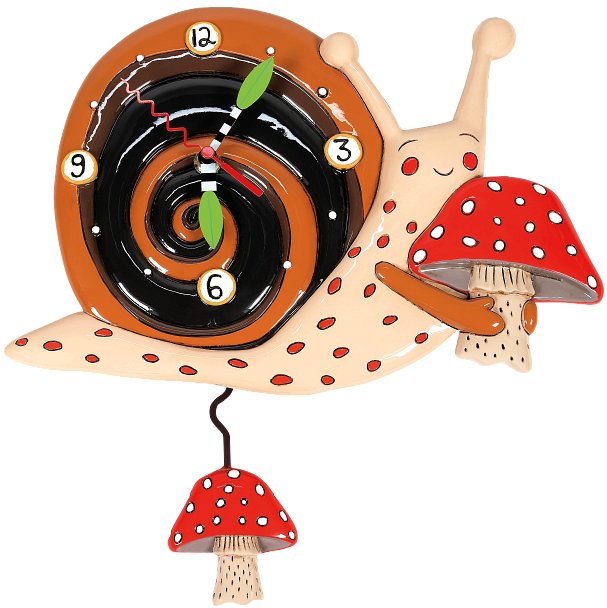Allen Designs 6014461N Slow and Steady Snail Clock