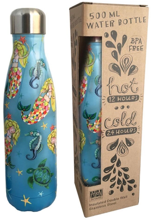 Allen Designs AB52 Mermaid Water Bottle Set of 2