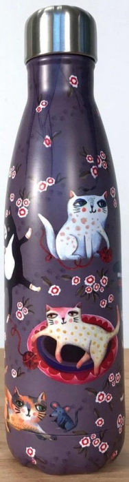 Allen Designs AB60 Crazy Cats Cat Water Bottle Set of 3