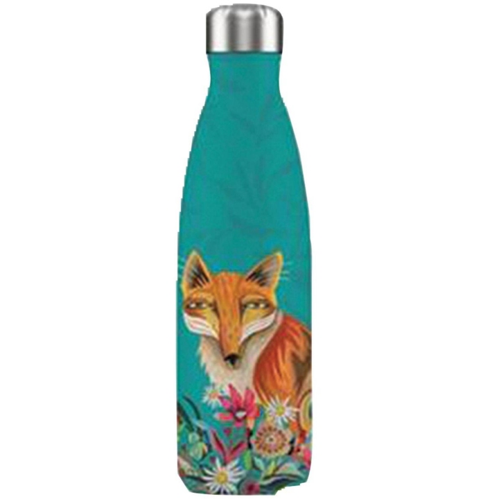 Allen Designs AB65 Fox and Flowers Water Bottle Set of 2