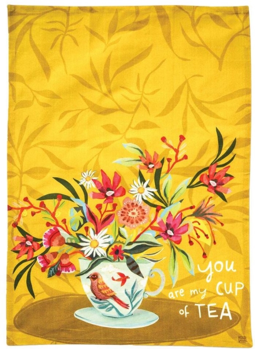 Allen Designs ARTT2111 Cup Of Tea Tea Towels Set of 4