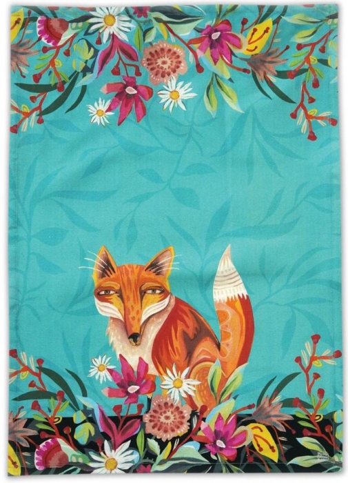 Allen Designs ARTT2113 Fox & Flowers Tea Towels Set of 4