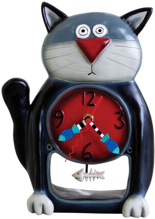 Allen Designs P1050 Black Kitty Cat Clock