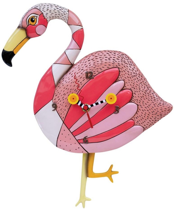 Allen Designs P1574 Crazylegs Flamingo Clock