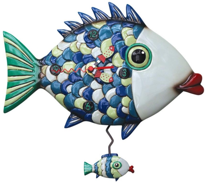 Allen Designs P1766 Fishy Lips Fish Clock
