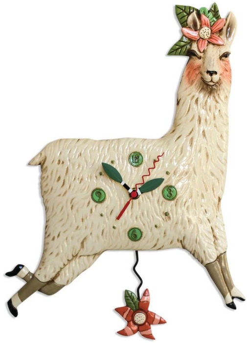Allen Designs P1920 Llama Love Clock