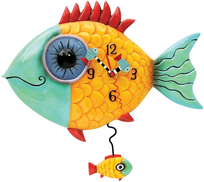 Allen Designs P8056 Wide-Eyed Fishy Fish Clock