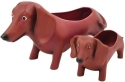 Allen Designs D1830 Oscar Dachshund Dog Planter Set of 3