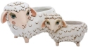 Allen Designs D2009 White Sheep Planter Set of 3