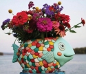 Allen Designs DXL8 Rainbow Fish Super Planter