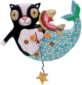 Allen Designs P1552 Mercat Cat Clock