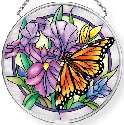 Amia 40014 Iris Meadows Small Circle Suncatcher