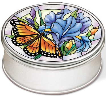 Amia 40017 Iris Meadows Oval Petite Jewelry Box
