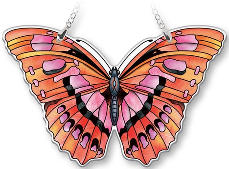 Amia 40077 Ruby Medium Butterfly Suncatcher