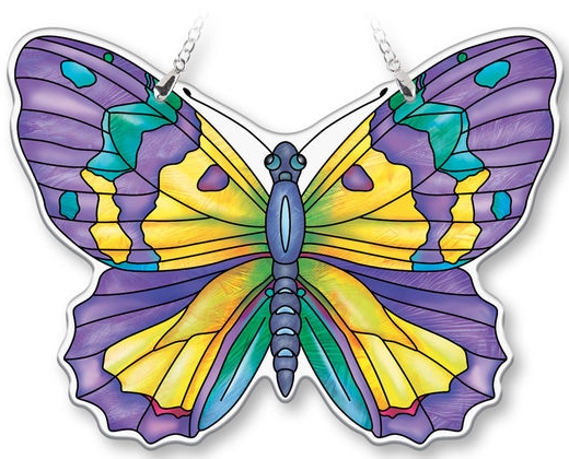 Amia 40082N Amethyst Large Butterfly Suncatcher