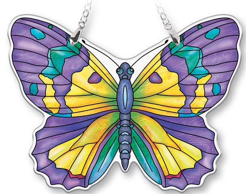 Amia 40083N Amethyst Medium Butterfly Suncatcher