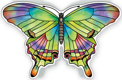 Amia 40101 Garden Jewels Peridot Butterfly Magnet
