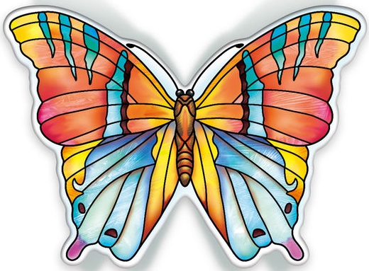 Amia 40102 Garden Jewels Topaz Butterfly Magnet