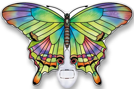 Amia 40108N Peridot Butterfly Night Light Nightlight
