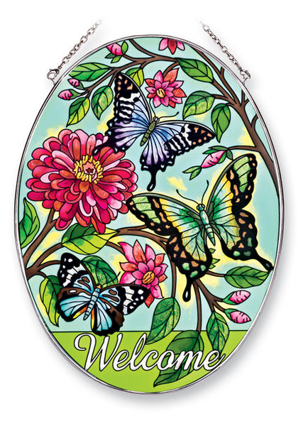 Amia 41243 Papillons Large Oval Suncatcher