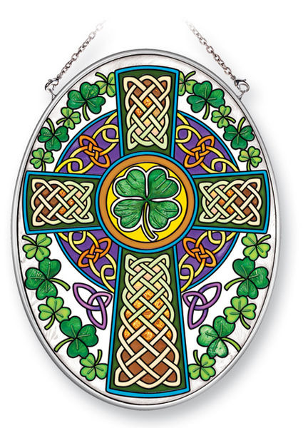 Amia 41353i Celtic Knot Medium Oval Suncatcher