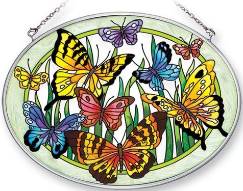 Amia 41381 Butterfly Surprise Medium Oval Suncatcher
