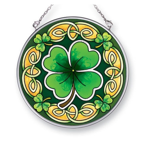 Amia 41401 Celtic Leaves Medium Circle Suncatcher