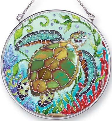 Amia 41412 Sea Life Turtle Medium Circle Suncatcher