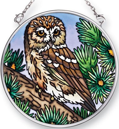 Amia 41513 Owl Small Circle Suncatcher