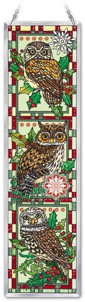 Amia 41778 Christmas Owls Beveled Panel