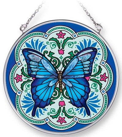 Amia 42071 Fritillary Flourish Btrfly Medium Circle Suncatcher