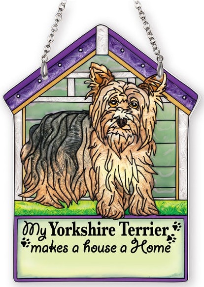 Amia 42113 Yorkie Yorkshire Terrier Doghouse Suncatcher