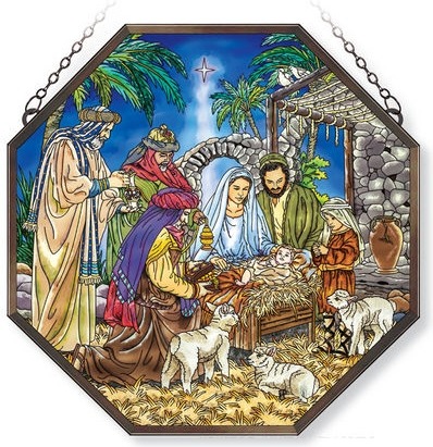 Amia 42157 Oh Holy Night Beveled Medium Octagon Panel