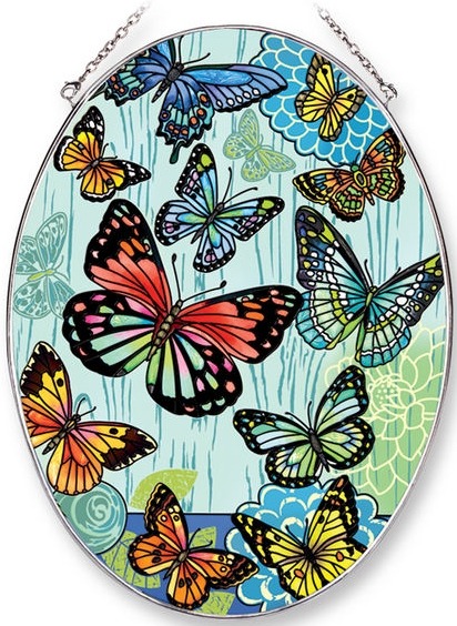 Amia 42210 Hugs & Kisses Large Oval Suncatcher