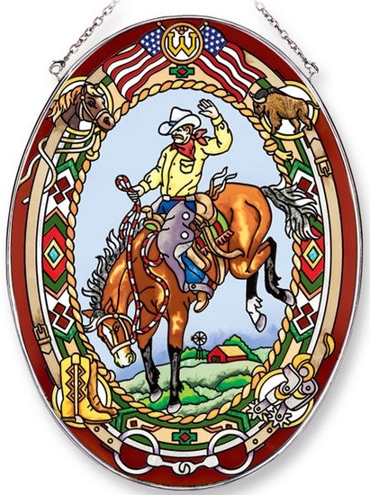 Amia 42212 Real Rodeo Ride Large Oval Suncatcher