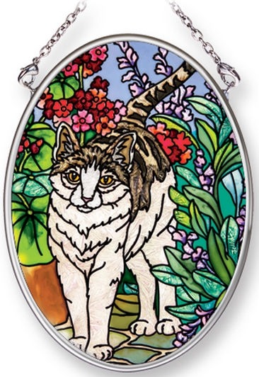 Amia 42256 Soft Purr Small Oval Suncatcher