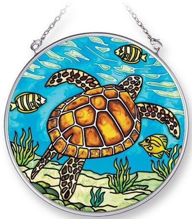 Amia 42272 Sea Turtle Medium Circle Suncatcher