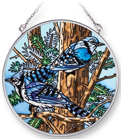 Amia 42286 Bluejay Medium Circle Suncatcher